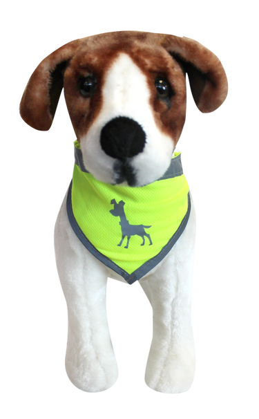 Visibility Dog Bandana, Small - Neon Yellow